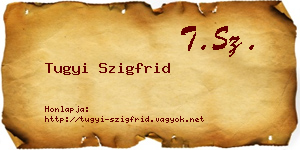 Tugyi Szigfrid névjegykártya